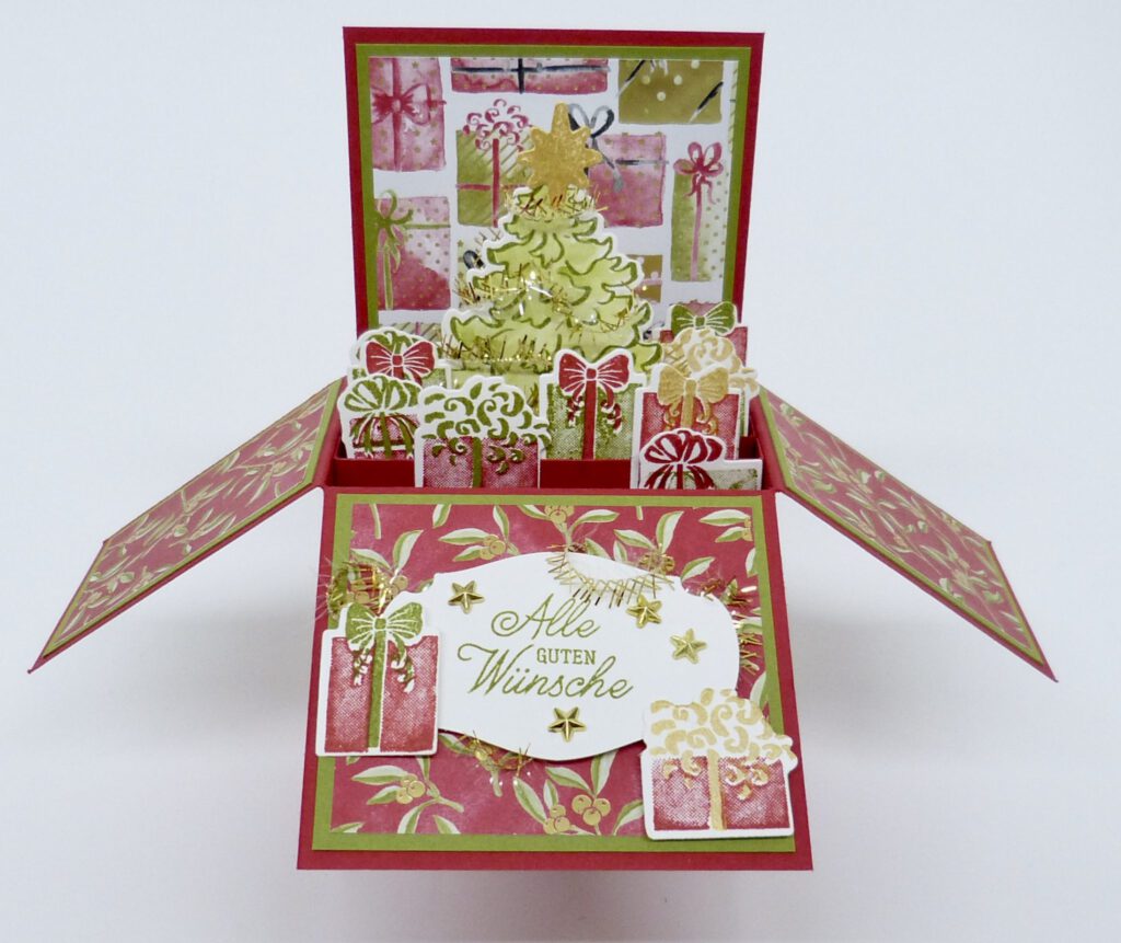 Card in a Box, Anleitung, Weihnachten, Kartenform, Stampin Up