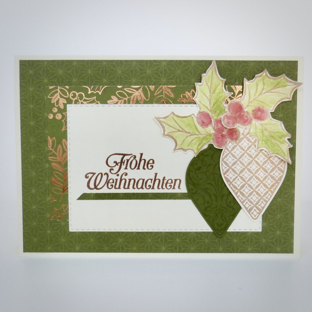 Festtagsglanz, Weihnachtskarte, Anleitung, Stampin Up, Stampelitis, handmade