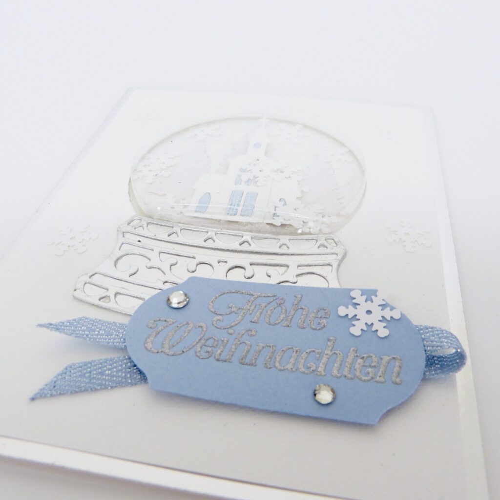 Schneekugel, Schüttelkarte, Anleitung, Stampin Up, handmade