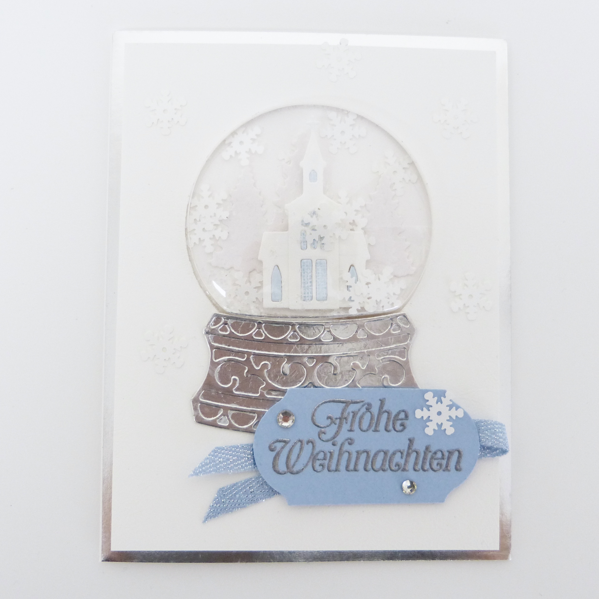 Schneekugel, Schüttelkarte, Anleitung, Stampin Up, handmade