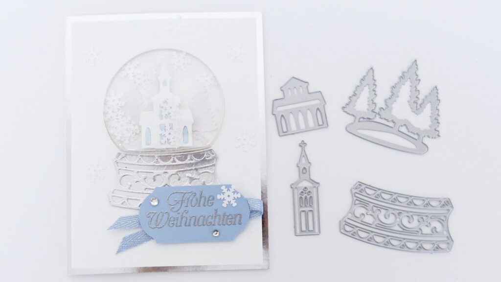 Schneekugel, Schüttelkarte, Anleitung, Stampin Up, handmade