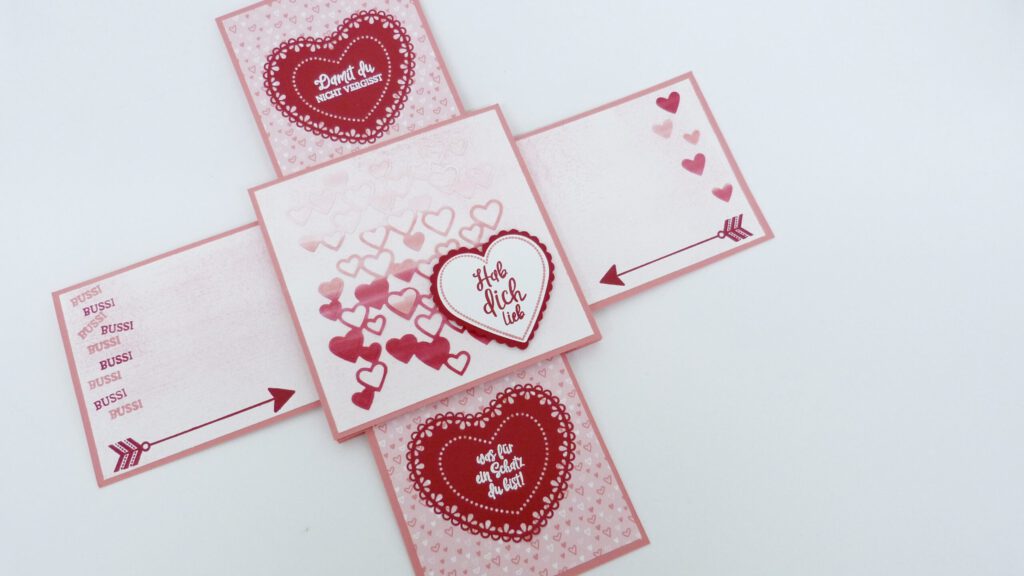 Doppelte Ziehkarte, Anleitung, Kartentechnik, bastele, Stampin Up, Stempelitis