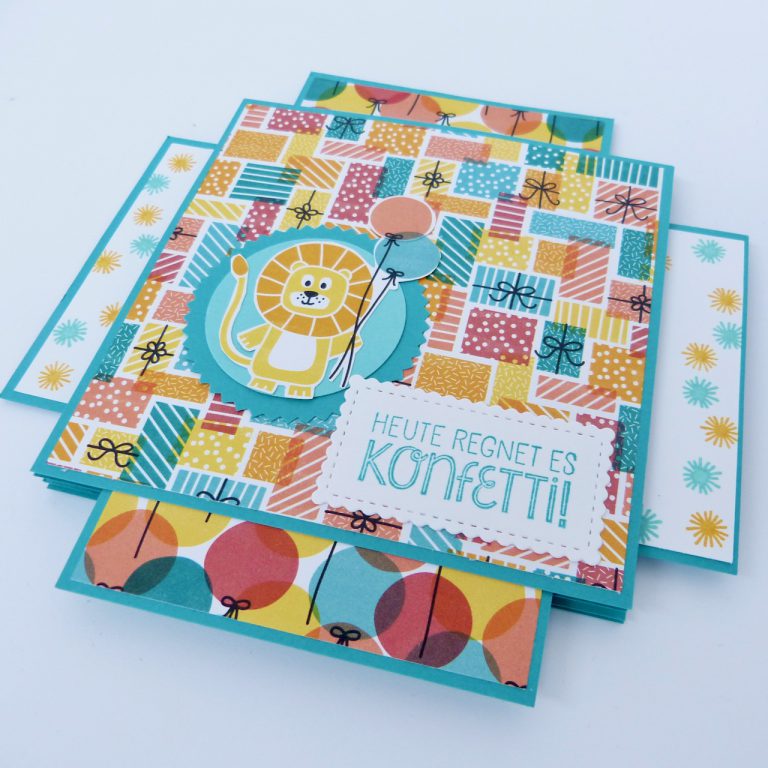 Doppelte Ziehkarte, Karten basteln, Stampin Up, handmade, Anleitung