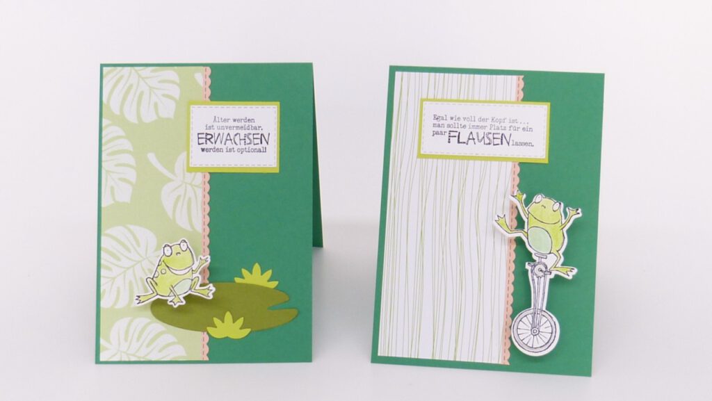Wobble Karte, Frosch, Frösche, Stampin Up, Stempelitis, handmade, Anleitung, basteln