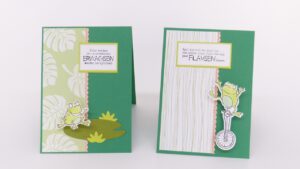 Wobble Karte, Frosch, Frösche, Stampin Up, Stempelitis, handmade, Anleitung, basteln