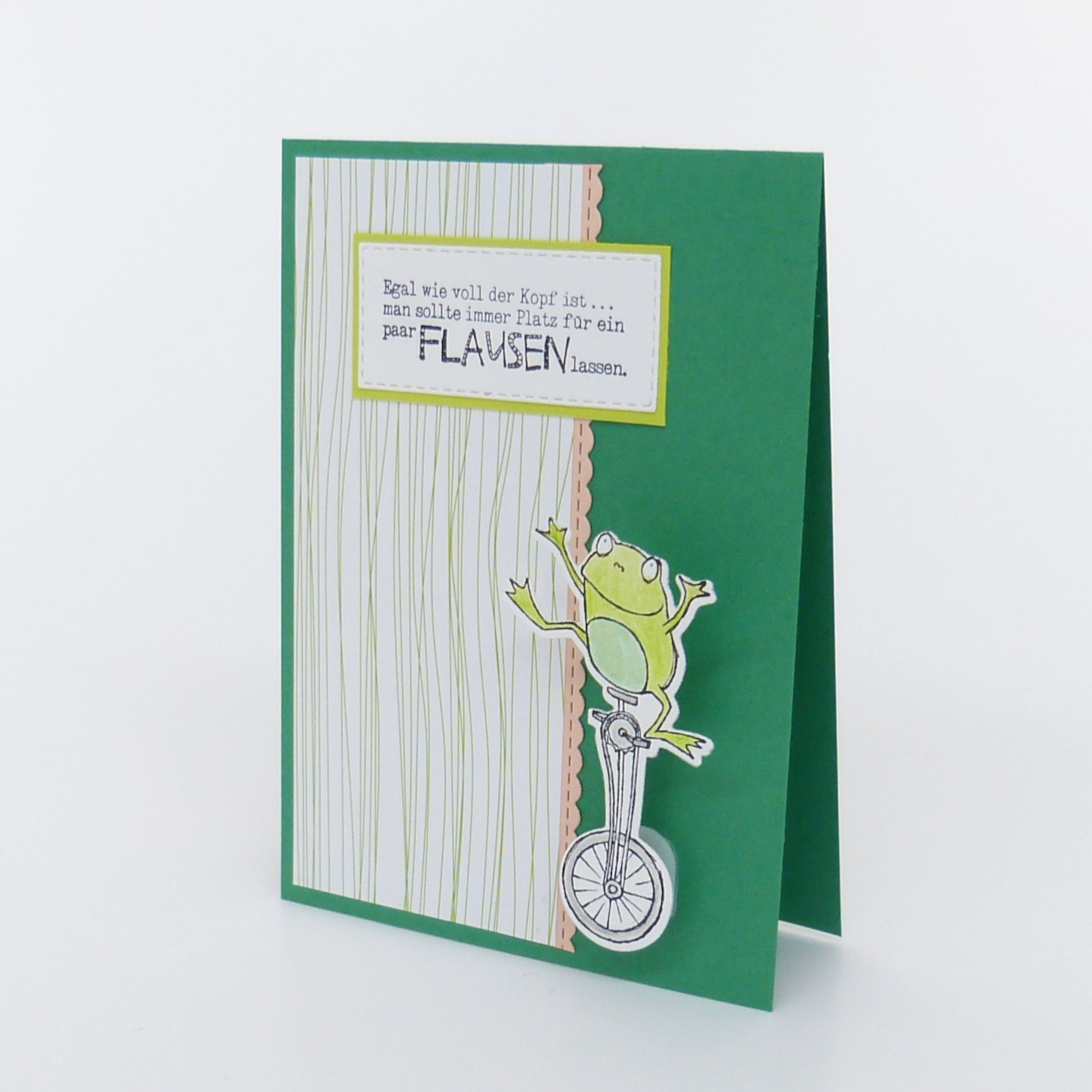 Wobble Karte, Frosch, Frösche, Stampin Up, Stempelitis, handmade, Anleitung, basteln
