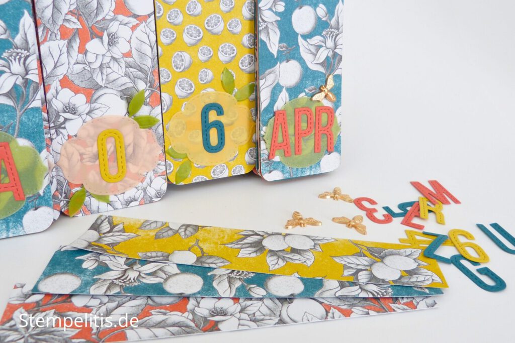Ewiger Kalender, Botanische Prints, Anleitung, Stampin Up, Stempelitis, handmade, Kalender basteln