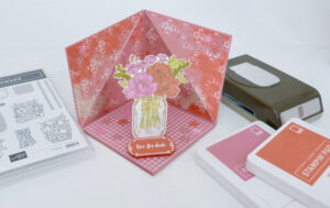 Triple Corner, Jar of Flowers, Stampin Up, Stempelitis, handmade, Anleitung, basteln