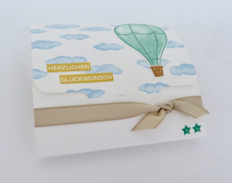 Springwürfel im Umschlag, Geschenkverpackung, Überraschung, Stampin Up, basteln, handmade