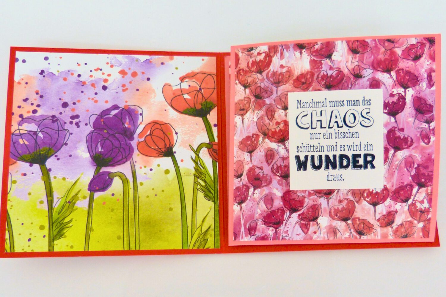 Album, Minialbum, Mazecard, Mohnvküten, handmade, Papierbasteln, Stampin up