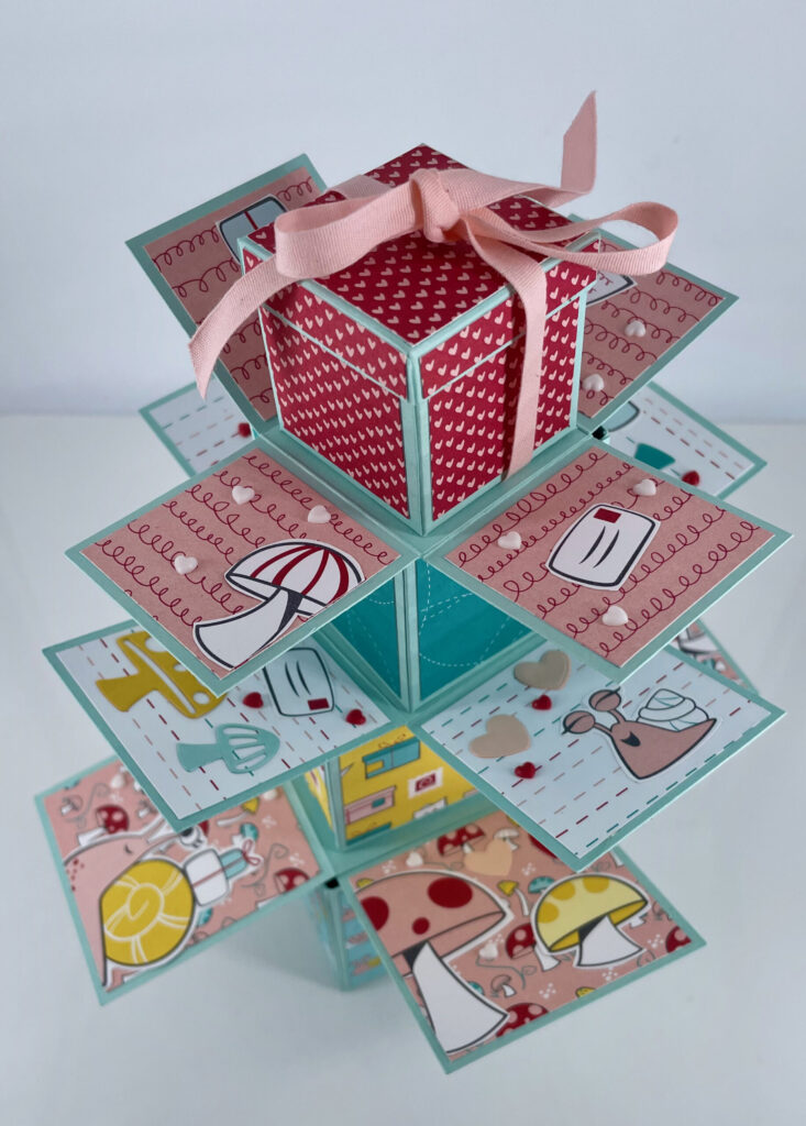 Anleitung, Explosionsturm, Schneckenpost, Tutorial, Stampin Up, Stempelitis, handmade