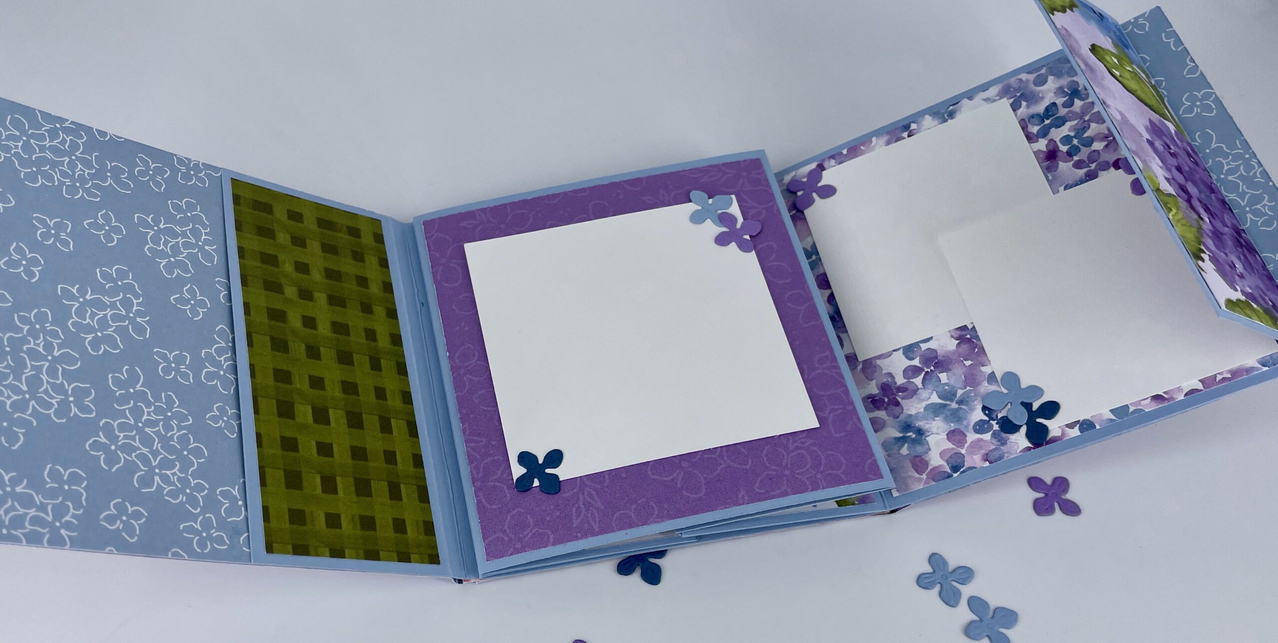Minialbum, Fotoalbum, Hortensien, Album basteln, Papierbasteln, Stampin Up
