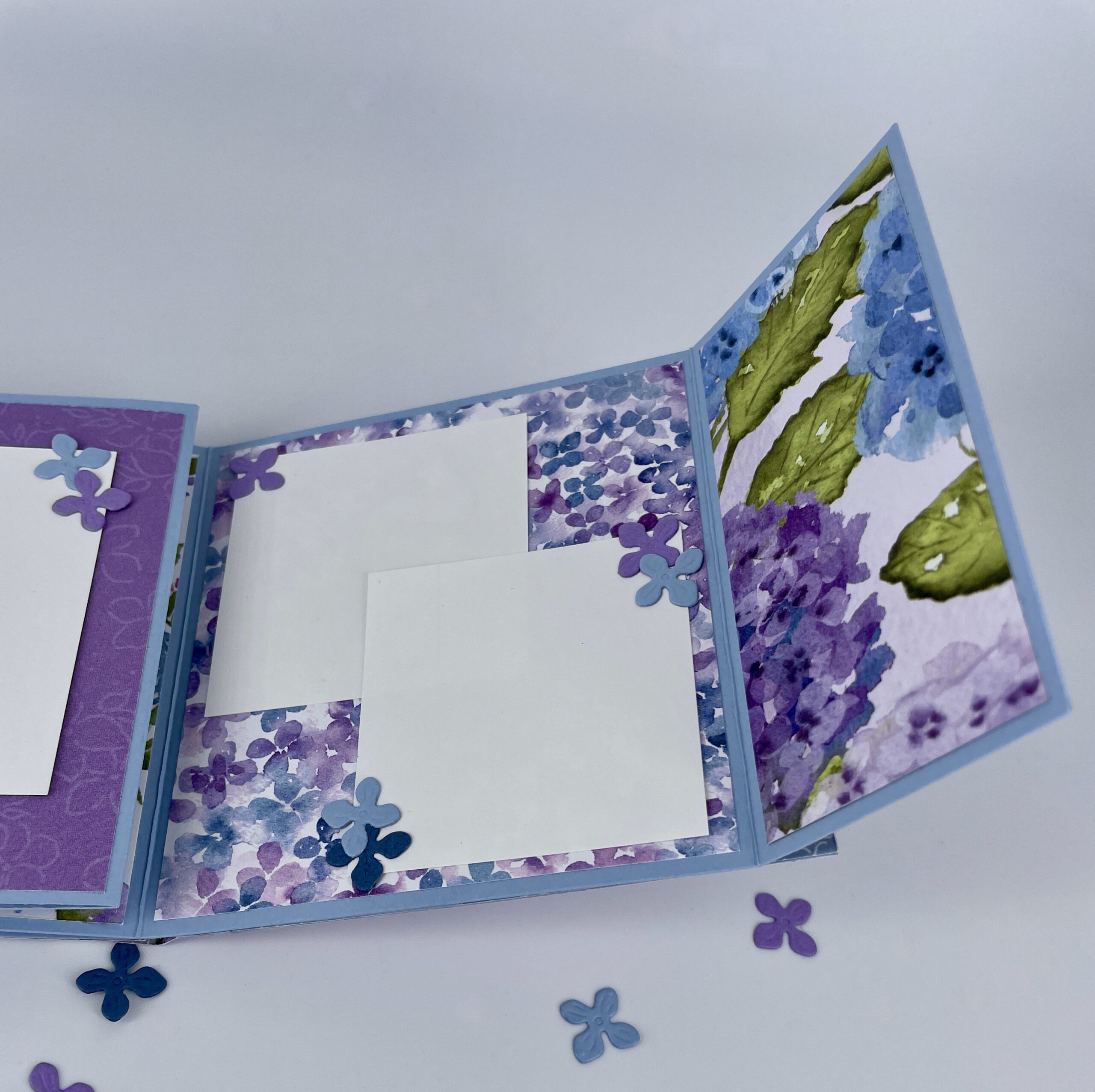 Minialbum, Fotoalbum, Hortensien, Album basteln, Papierbasteln, Stampin Up