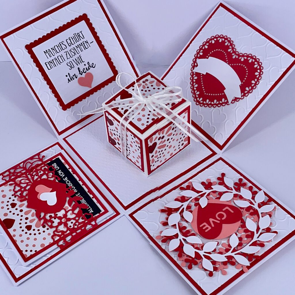 Explosionsbox, Handmade, Liebe, Hochzeit, Stampin Up
