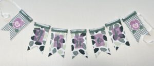 Girlande, Stiefmütterchen, basteln, Stampin Up, handmade, Anleitung