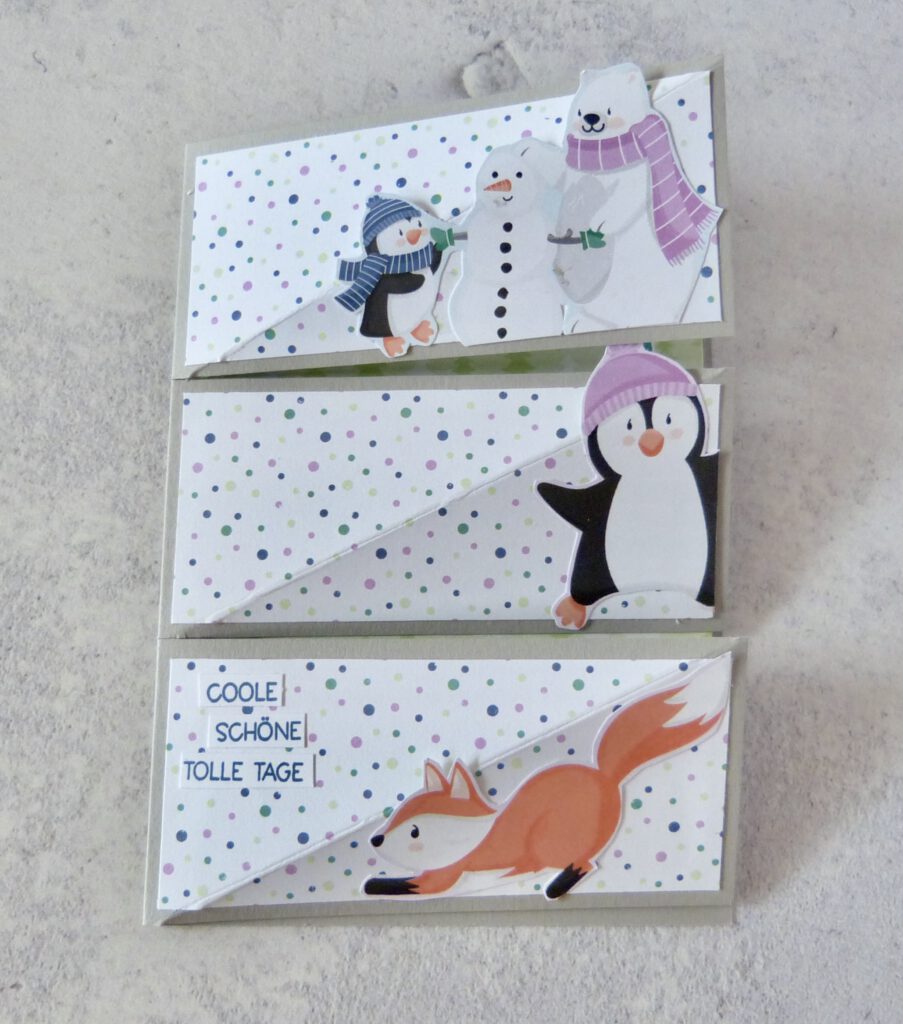 Triple Easel Karte, Pinguin, Weihnachten, Anleitung, Tutorial, Weihnachtskarte, Papierbasteln, basteln, handmade, DIY, Stampin Up, Stempelitis