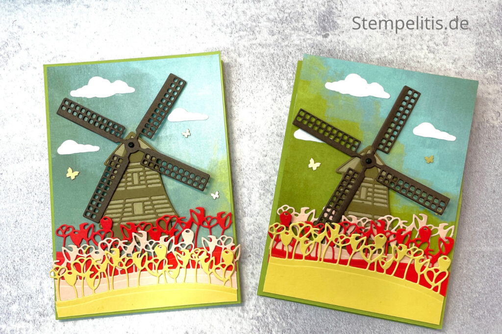 Windmühle, Easel Karte, Karten basteln, Stampin Up, handmade, Anleitung
