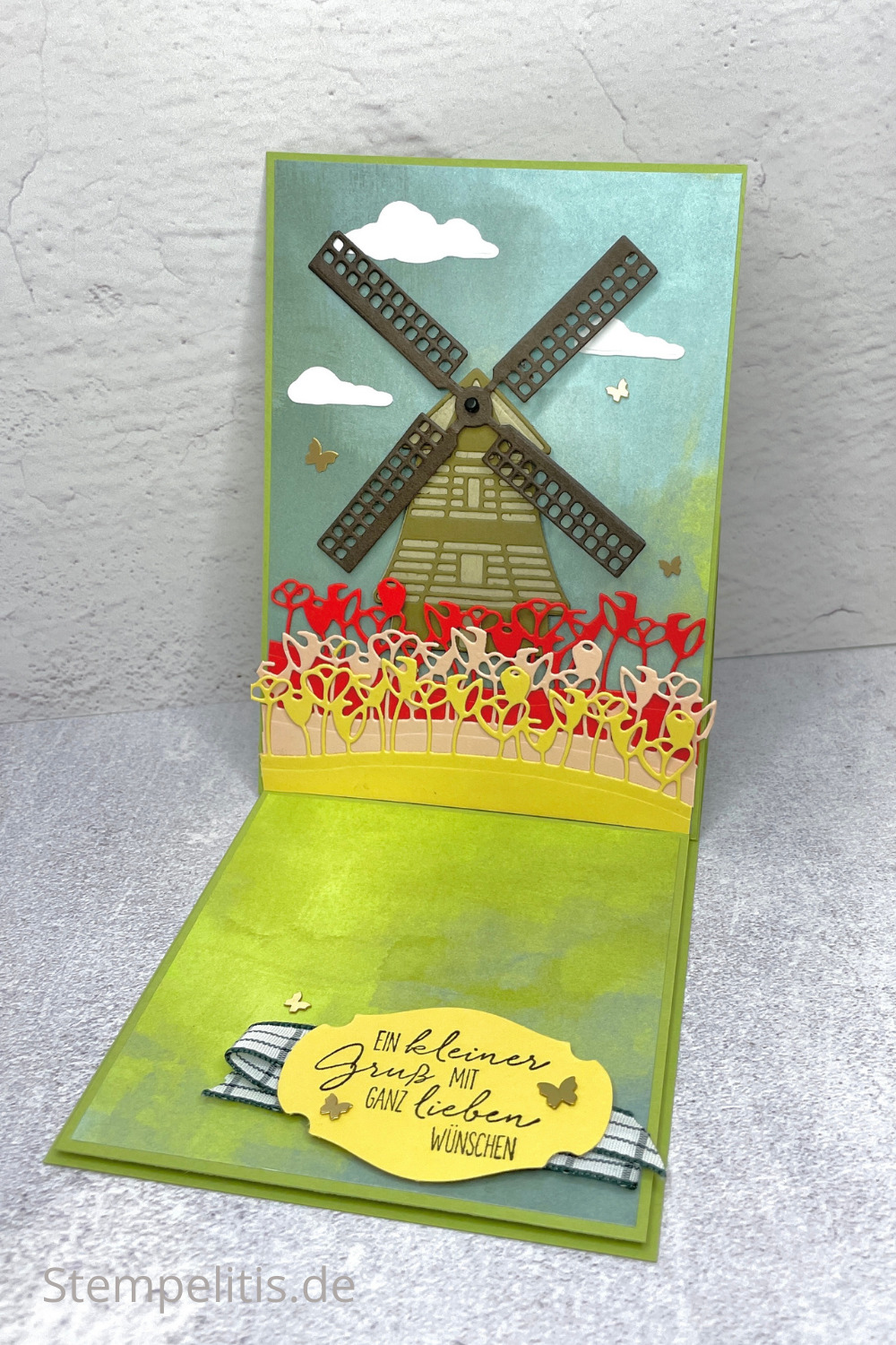 Windmühle, Easel Karte, Karten basteln, Stampin Up, handmade, Anleitung
