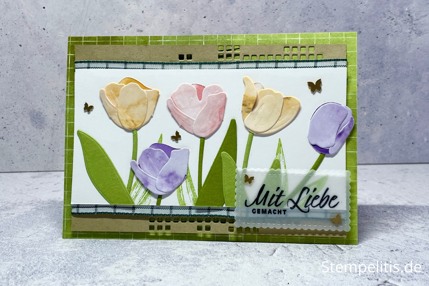 Tulpen, Blühende Felder, Karten basteln, Stampin Up, handmade, Anleitung