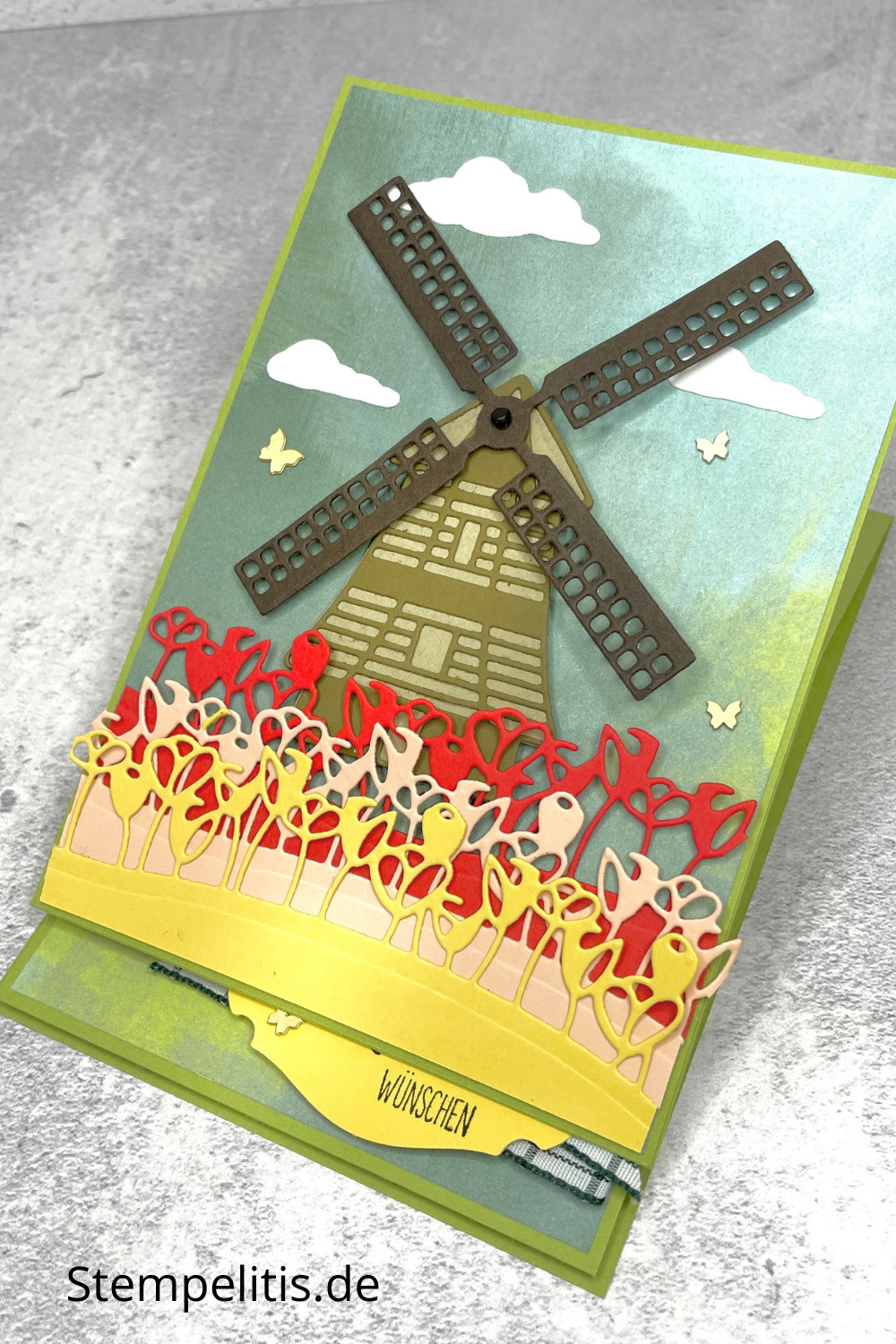 Windmühle, Easel Karte, Karten basteln, Stampin Up, handmade, Anleitung