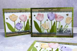 Tulpen, Blühende Felder, Karten basteln, Stampin Up, handmade, Anleitung