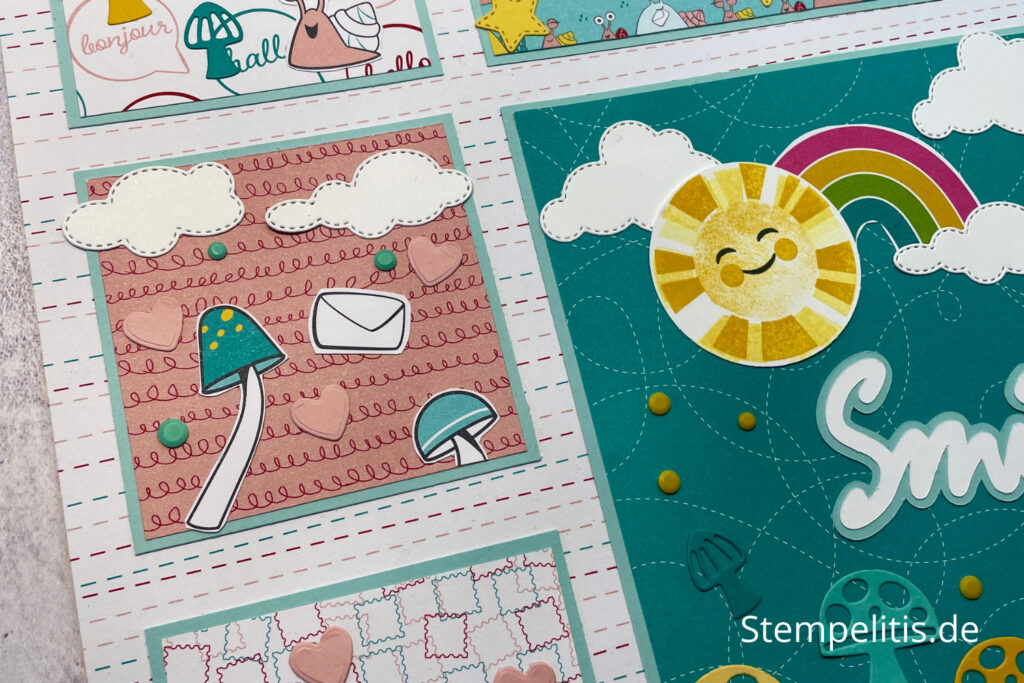 Schneckenpost, Layout basteln, Stampin Up, handmade, Anleitung