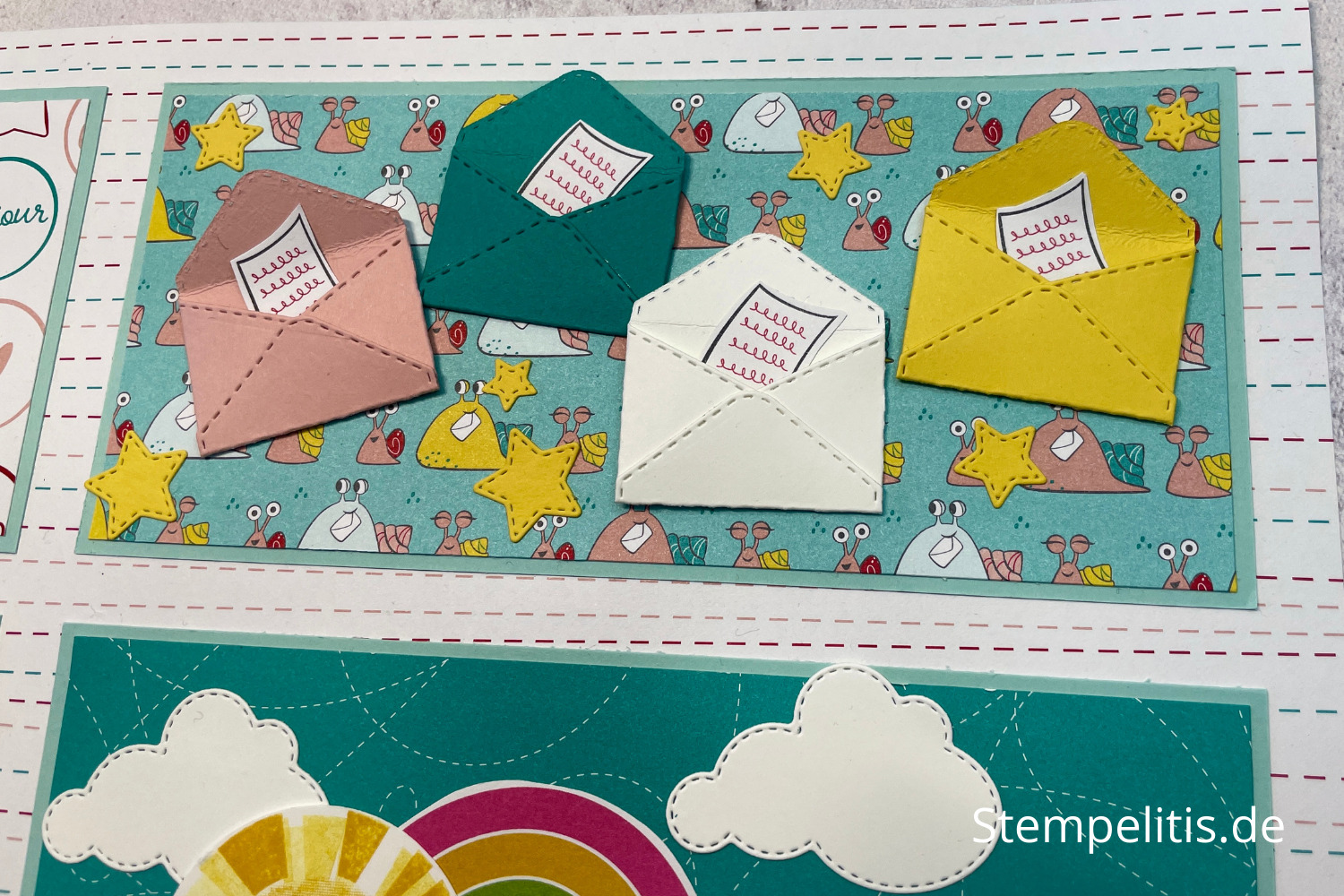 Schneckenpost, Layout basteln, Stampin Up, handmade, Anleitung