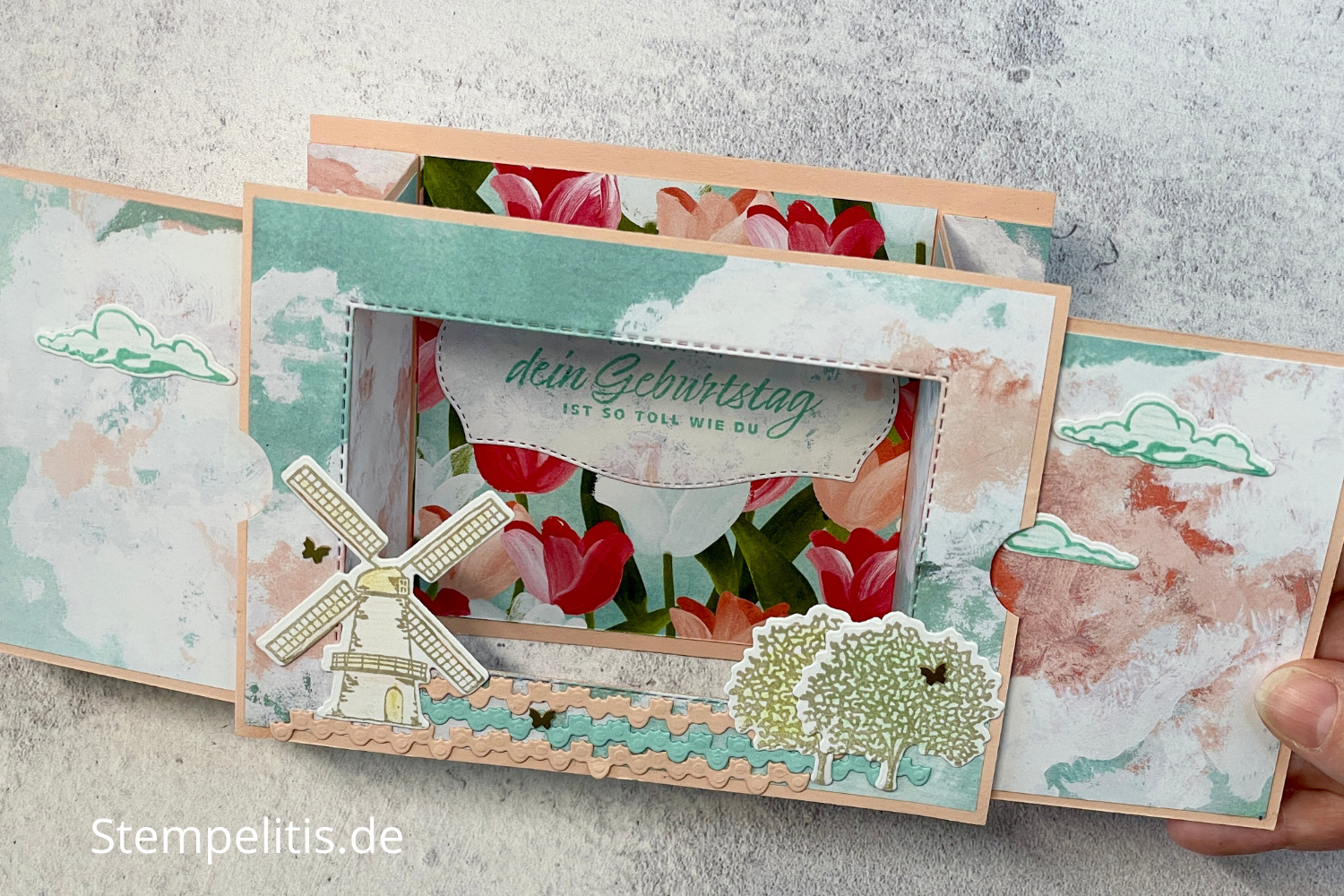 Funfold, Theaterkarte, Karten basteln, Stampin Up, handmade, Anleitung