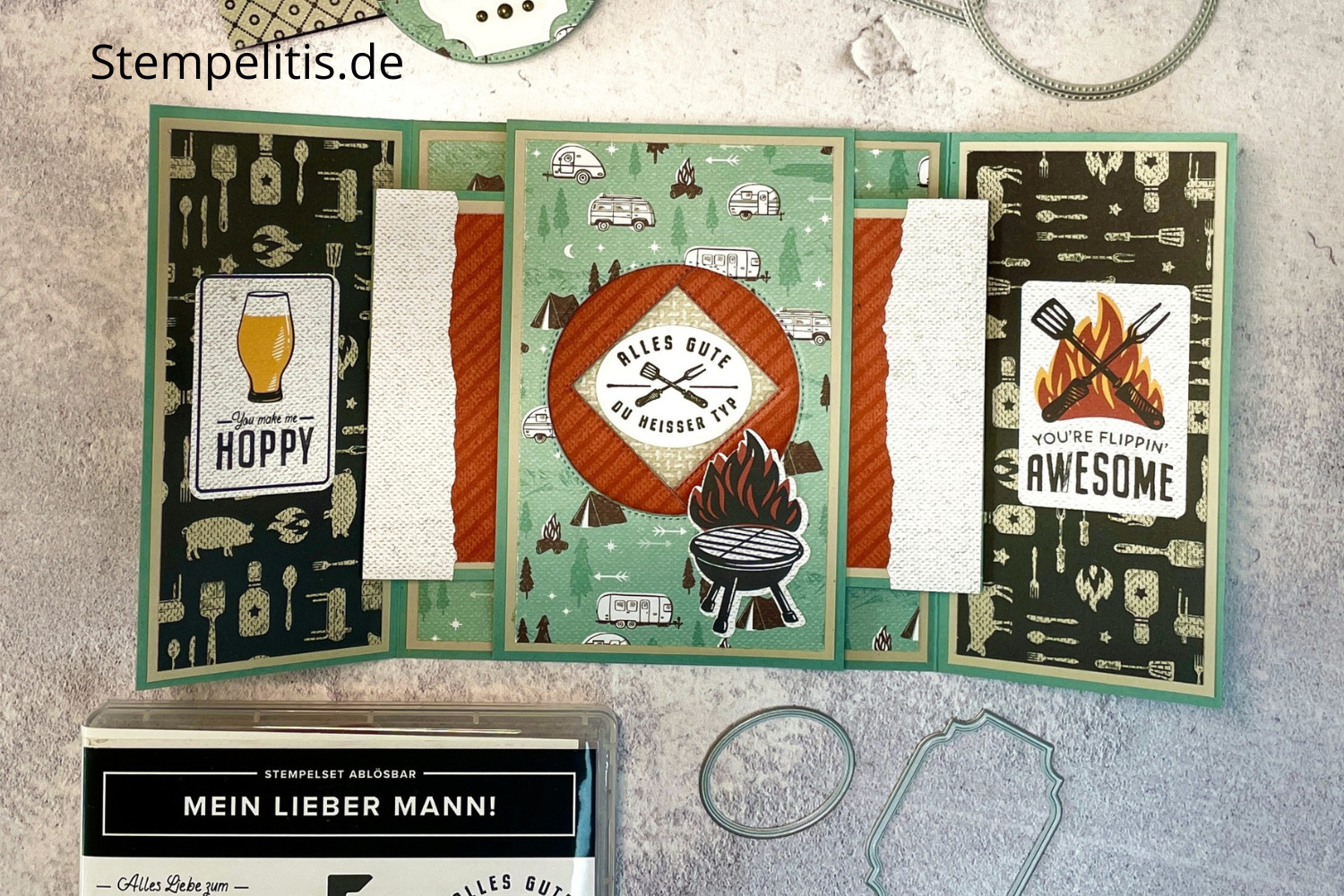 Funfold, Shutterkarte, Karten basteln, Stampin Up, handmade, Anleitung