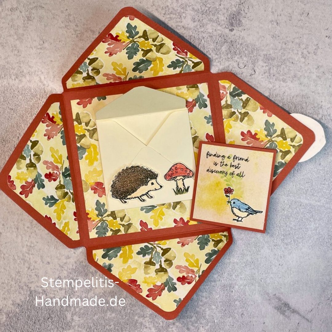Funfold, Hedgehog, Karten basteln, Stampin Up, handmade, Anleitung