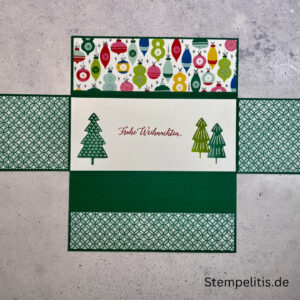 Handgemachte Weihnachtskarte, Stampin Up Karte, Explosionskarte kaufen, Aufklappkarte Weihnachten, Gutschein Verpackung Karte, Geldgeschenk Karte handmade