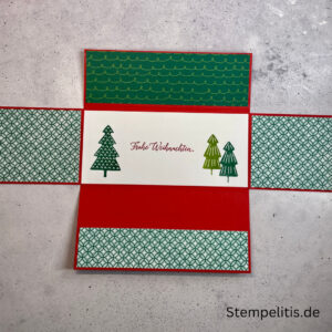 Handgemachte Weihnachtskarte, Stampin Up Karte, Explosionskarte kaufen, Aufklappkarte Weihnachten, Gutschein Verpackung Karte, Geldgeschenk Karte handmade