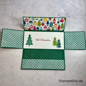 Handgemachte Weihnachtskarte, Stampin Up Karte, Explosionskarte kaufen, Aufklappkarte Weihnachten, Gutschein Verpackung Karte, Geldgeschenk Karte handmade