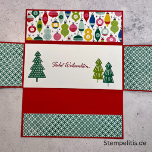 Handgemachte Weihnachtskarte, Stampin Up Karte, Explosionskarte kaufen, Aufklappkarte Weihnachten, Gutschein Verpackung Karte, Geldgeschenk Karte handmade