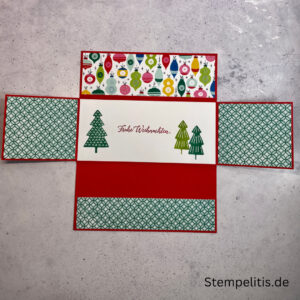 Handgemachte Weihnachtskarte, Stampin Up Karte, Explosionskarte kaufen, Aufklappkarte Weihnachten, Gutschein Verpackung Karte, Geldgeschenk Karte handmade