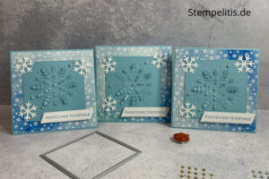 Funkelnde Feiertage, Karten basteln, Stampin Up, handmade, Anleitung, Weihnachten