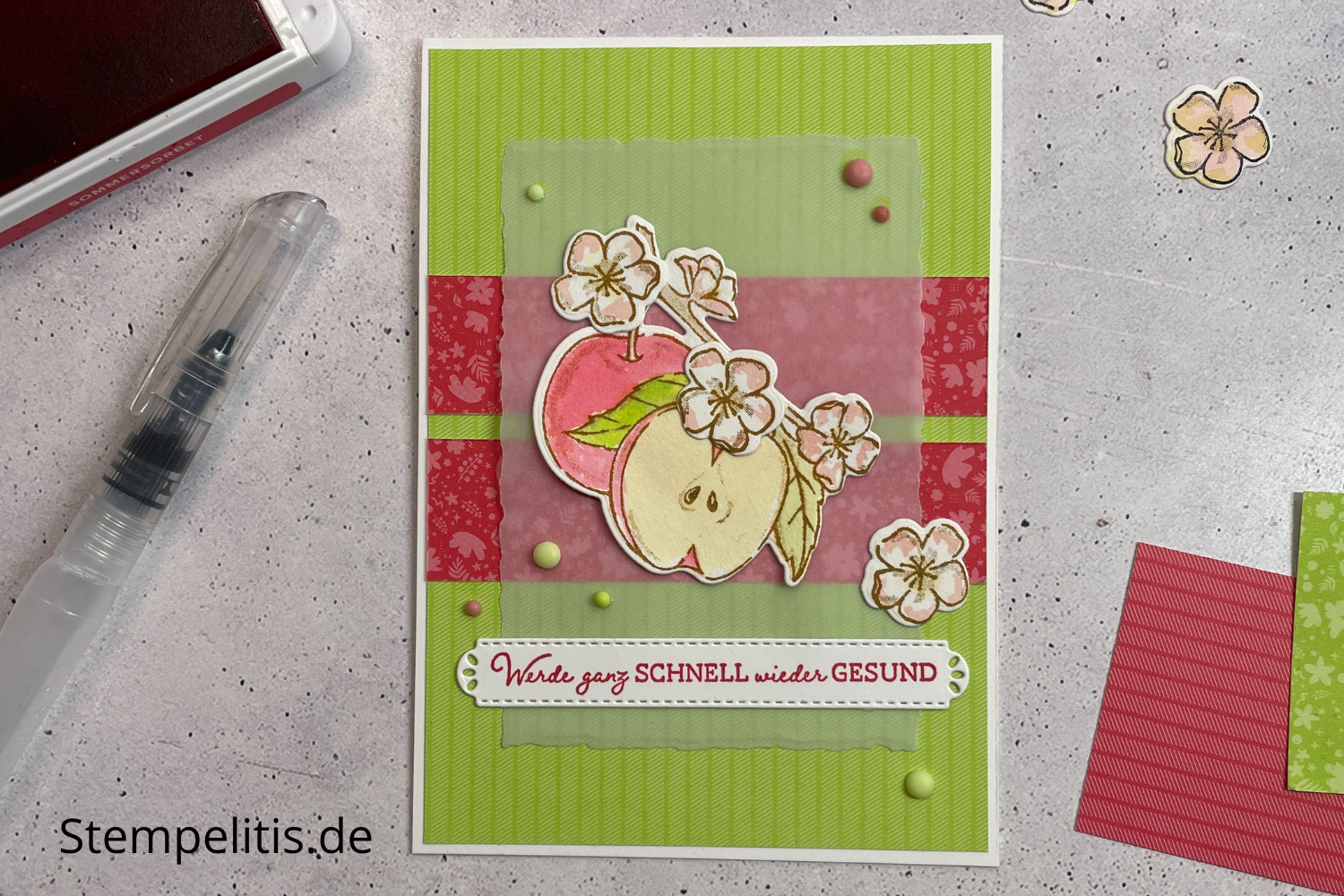 Aquarell, Karten basteln, Stampin Up, handmade, Anleitung