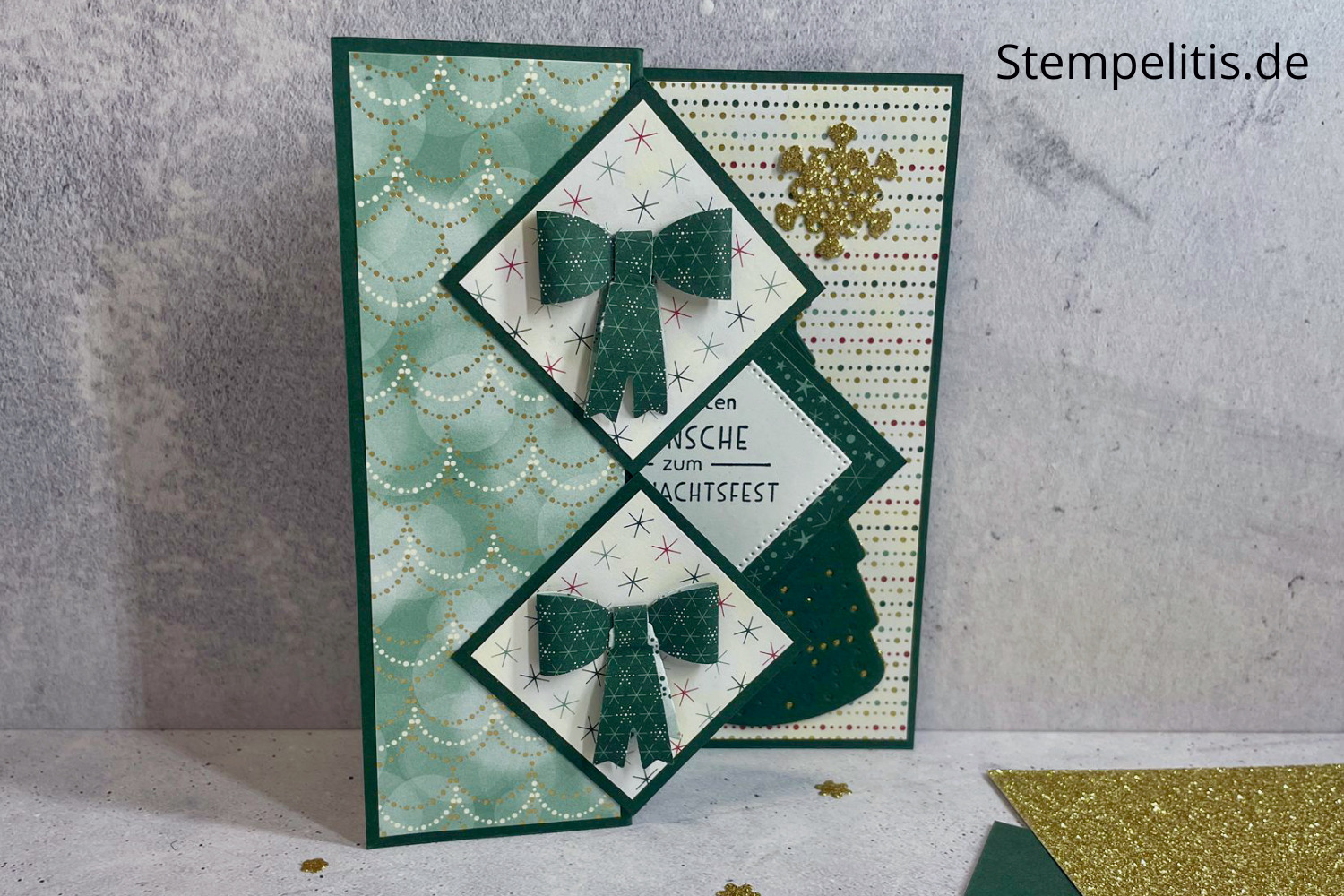 Lichterzauber, Karten basteln, Stampin Up, handmade, Anleitung, Weihnachten