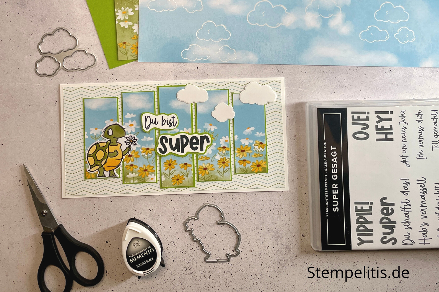 5 Panel Karte, Karten basteln, Stampin Up, handmade, Anleitung