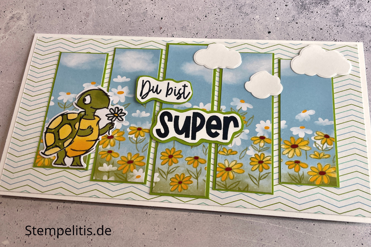 5 Panel Karte, Karten basteln, Stampin Up, handmade, Anleitung