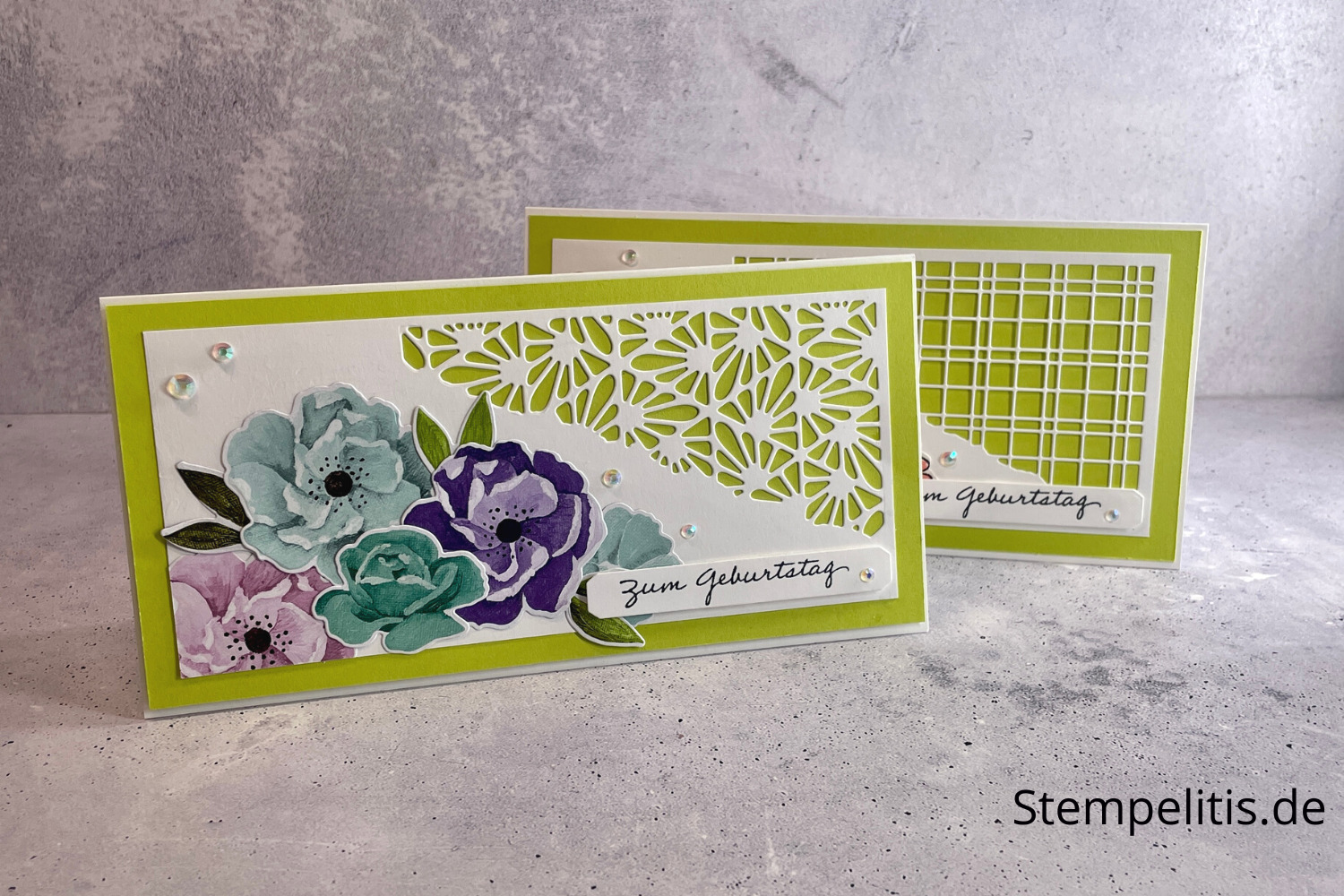 Diagonale Kartenstrukturen, Karten basteln, Stampin Up, handmade, Anleitung