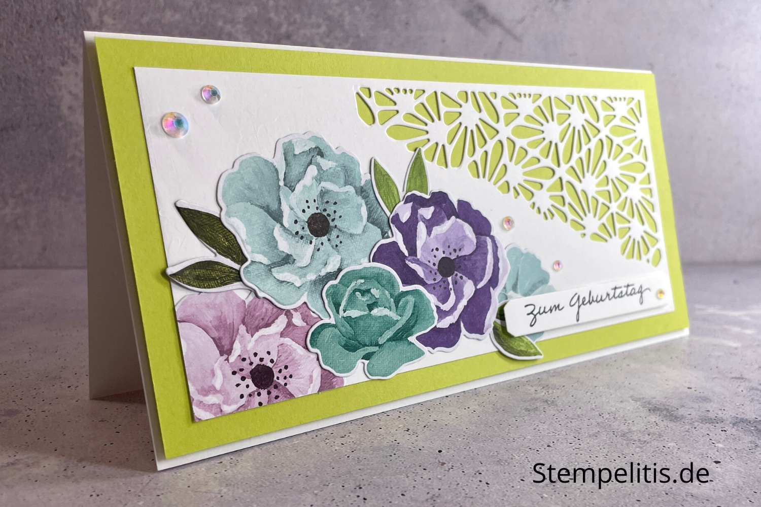 Diagonale Kartenstrukturen, Karten basteln, Stampin Up, handmade, Anleitung