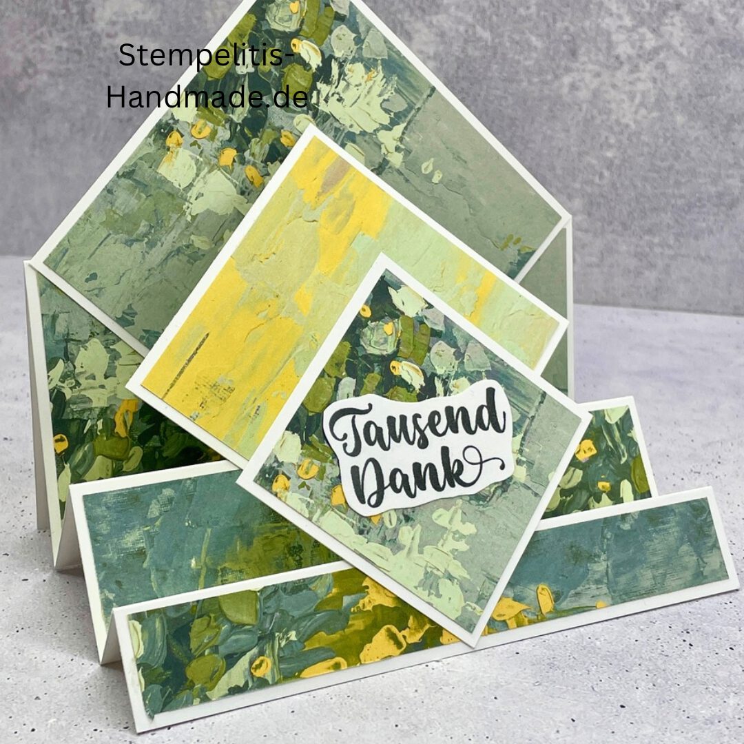 Triple Diamond Stepper Card, Fun-fold, Karten basteln, Stampin Up, handmade, Anleitung