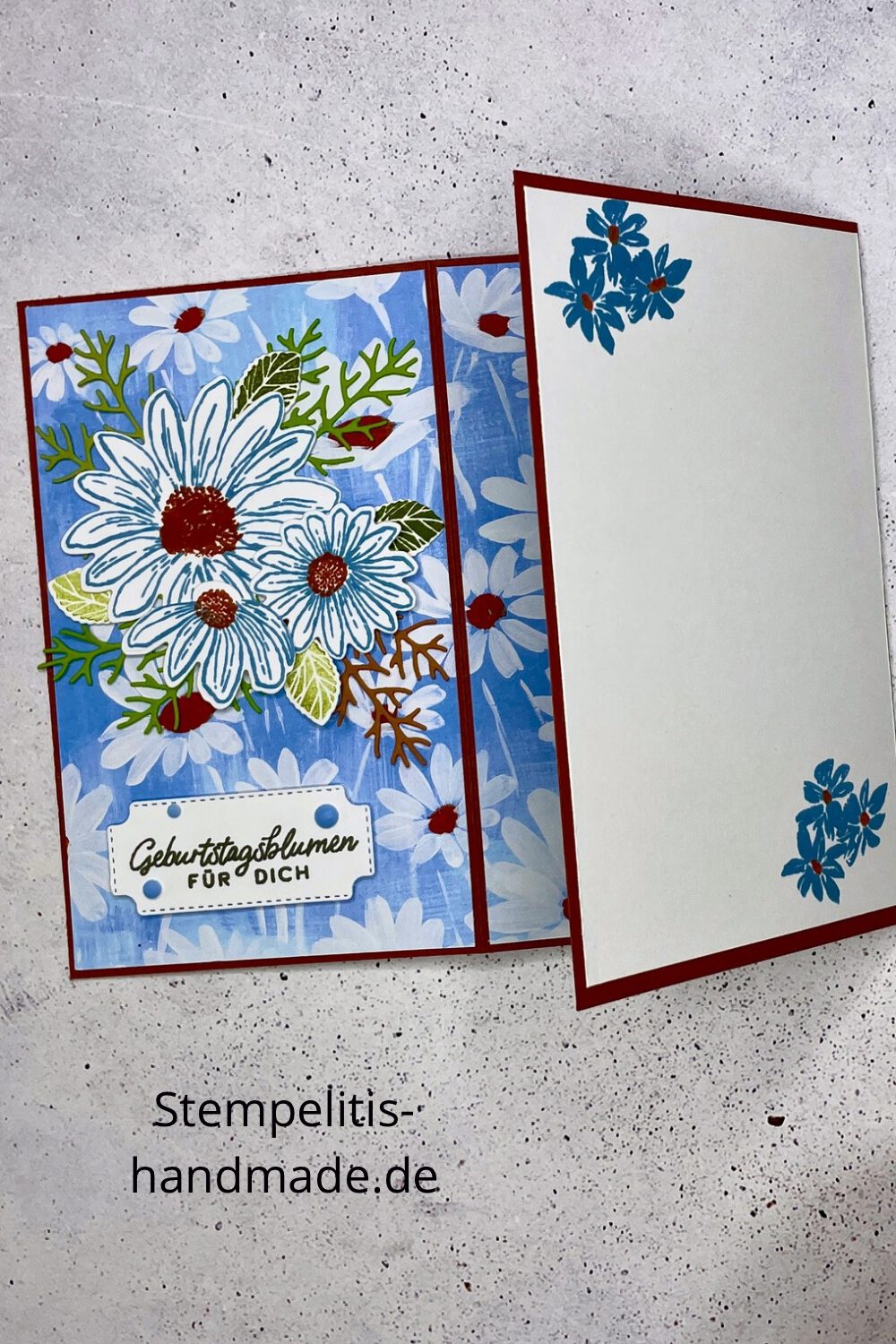 Four Blocks Karte, Gänseblümchen, handmade, Karte basteln, Stampin Up