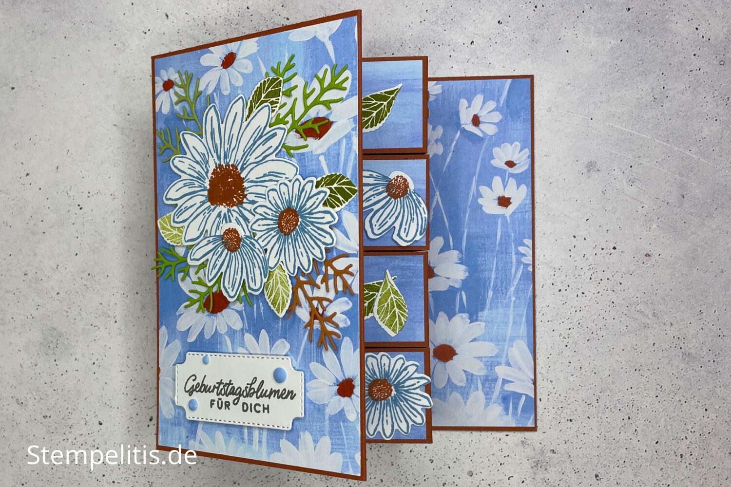Four Blocks Karte, Gänseblümchen, handmade, Karte basteln, Stampin Up