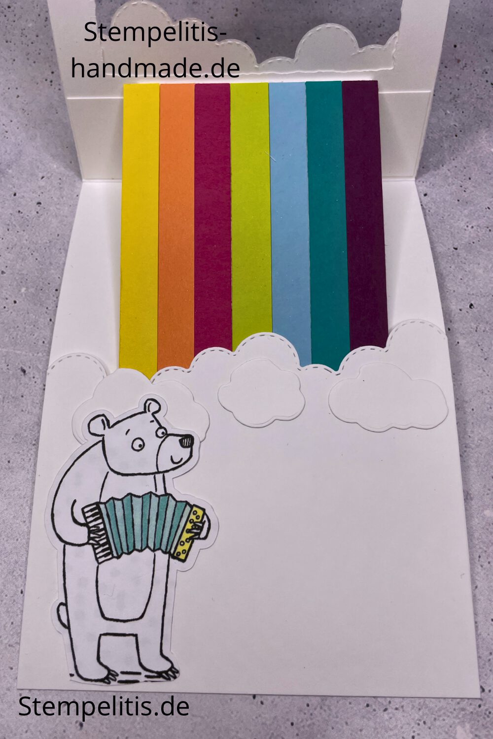 Regenbogenkarte, Party im Zoo, handmade, Karte basteln, Stampin Up