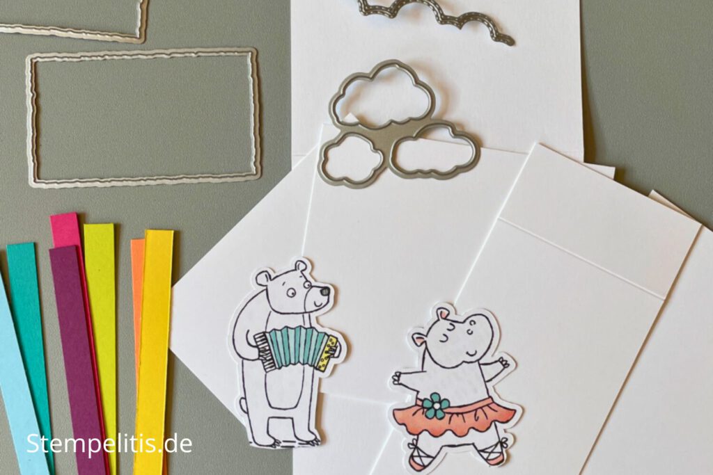 Regenbogenkarte, Party im Zoo, handmade, Karte basteln, Stampin Up