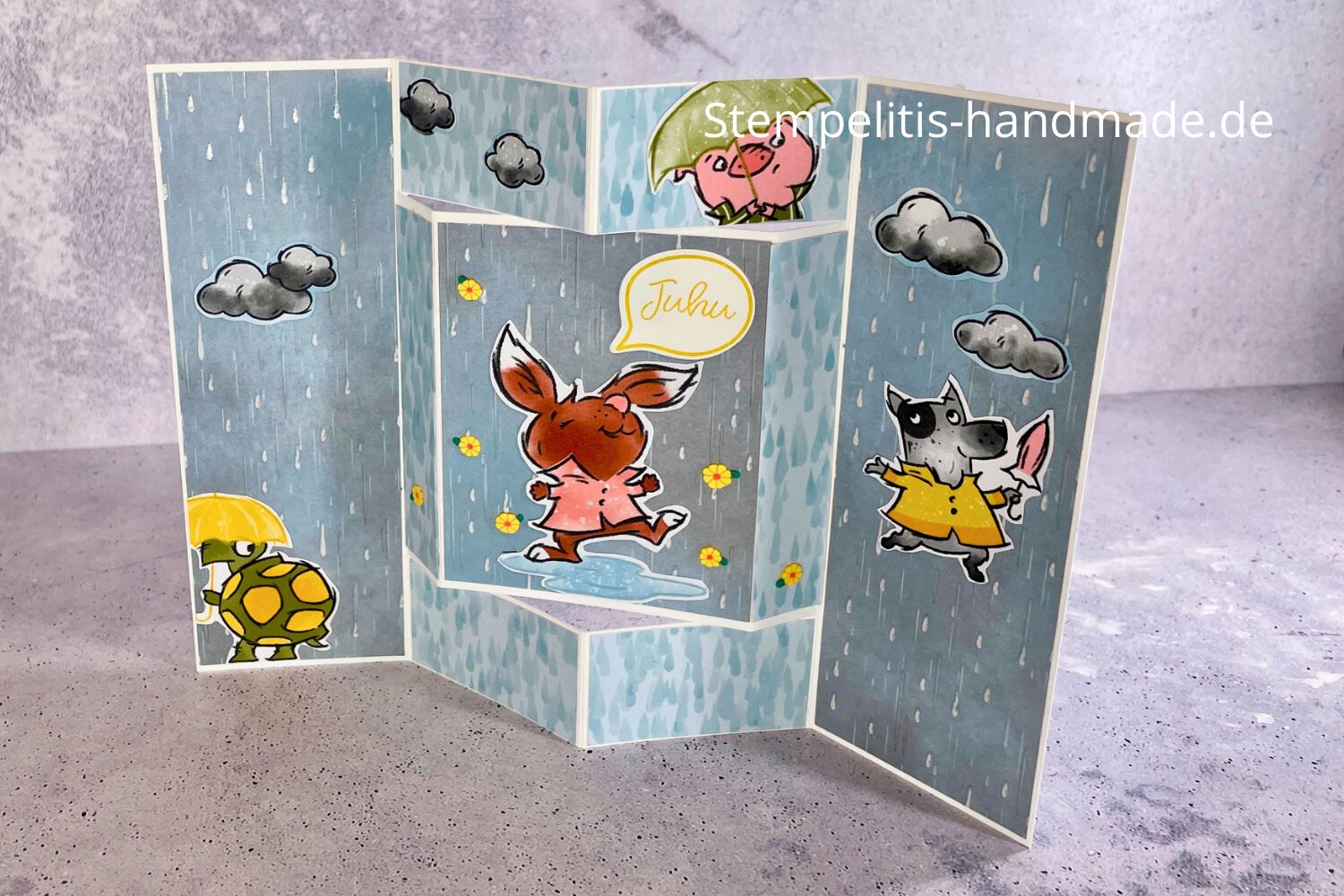 Alle Wetter, Funfold, Karten basteln, Stampin Up, handmade, Anleitung