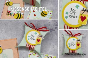 Kissenschachtel, Pillowbox, Verpackung, Anleitung, Stampin Up, handmade