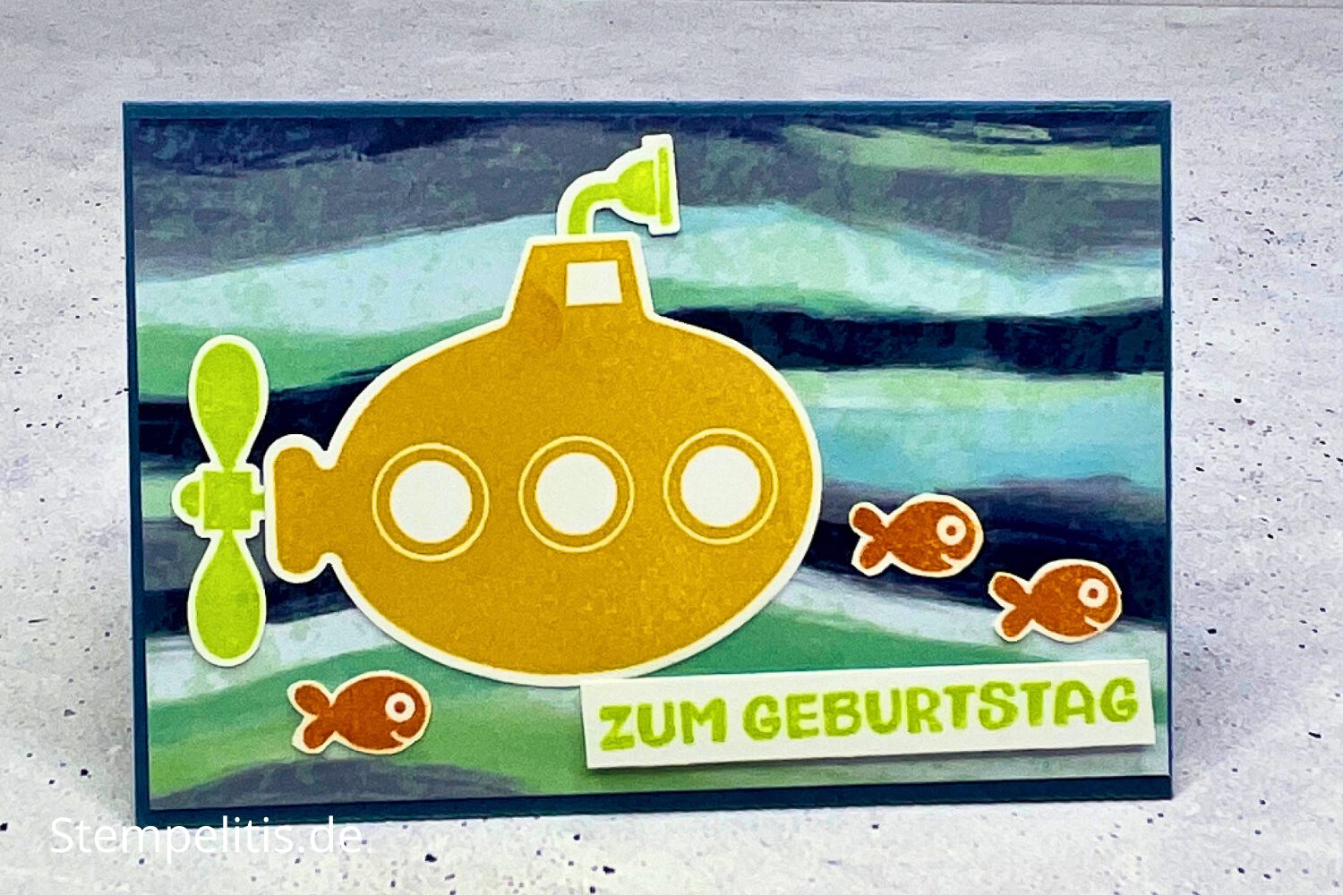 U Boot, Karten basteln, Stampin Up, handmade, Anleitung